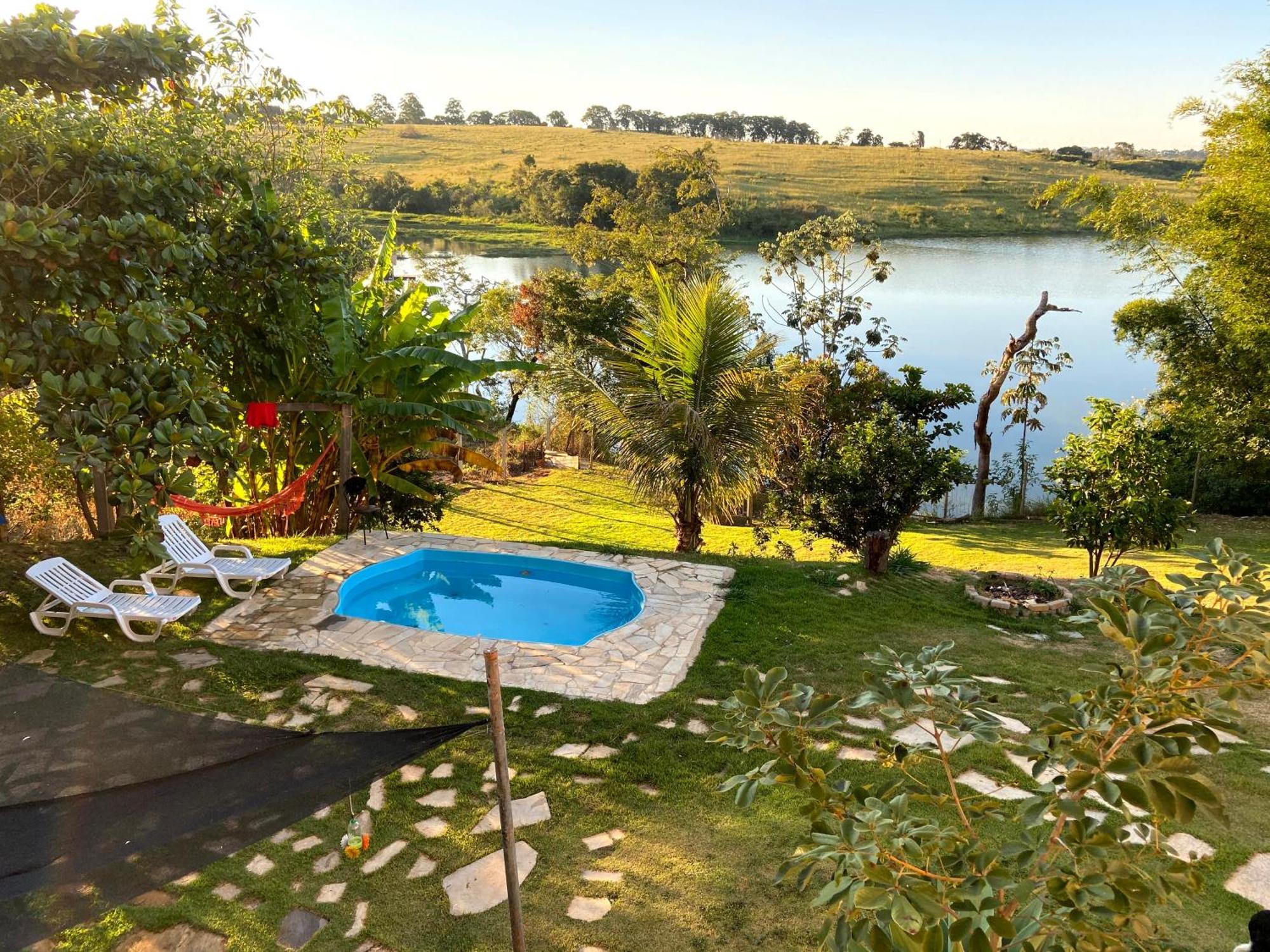 Casa Com Piscina Fundo Pra Represa E Ar Condicionado Casinhabrancadevaranda Ijaci 외부 사진